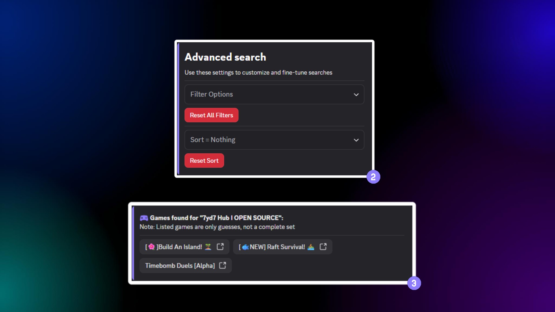 Discord Search Settings